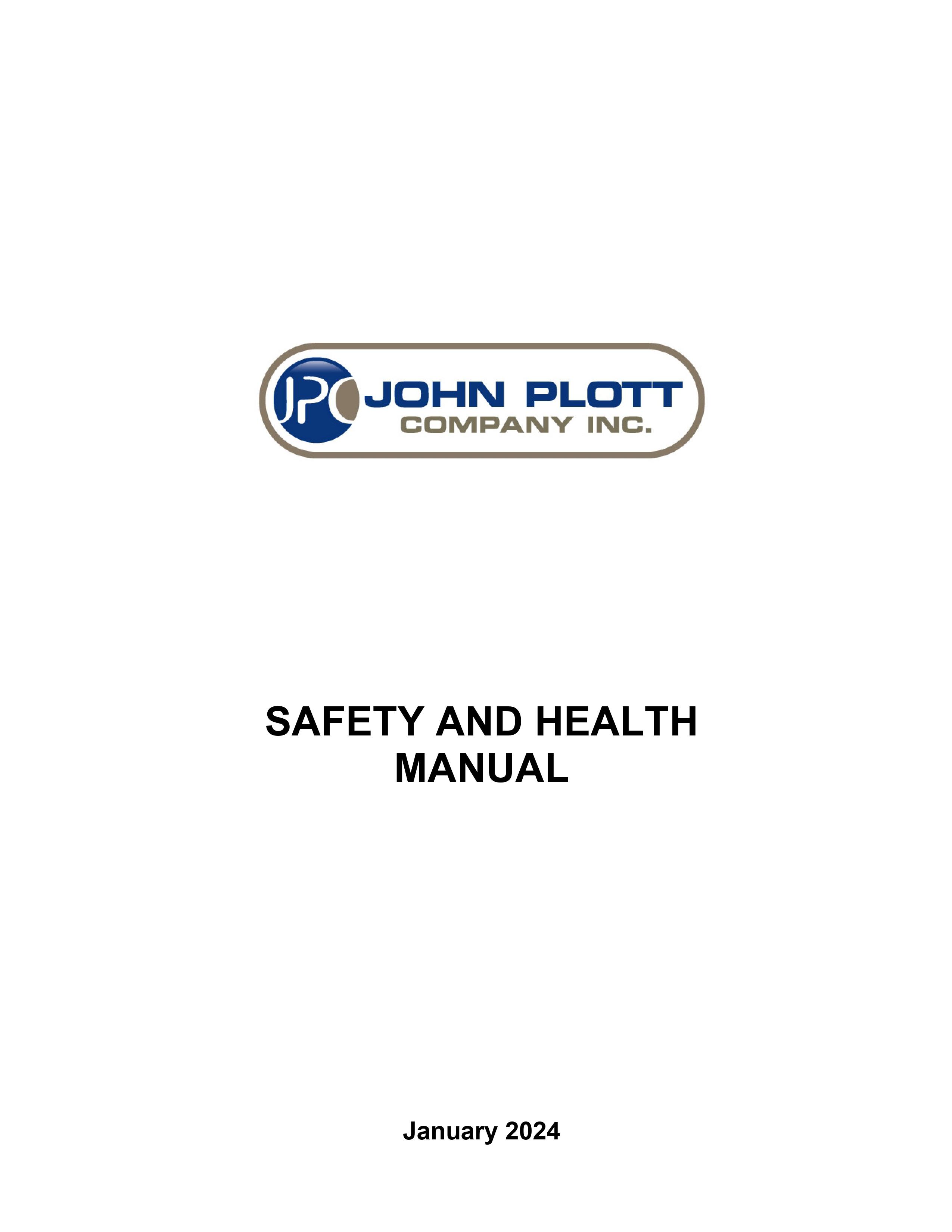 John Plott Health and Safety manual